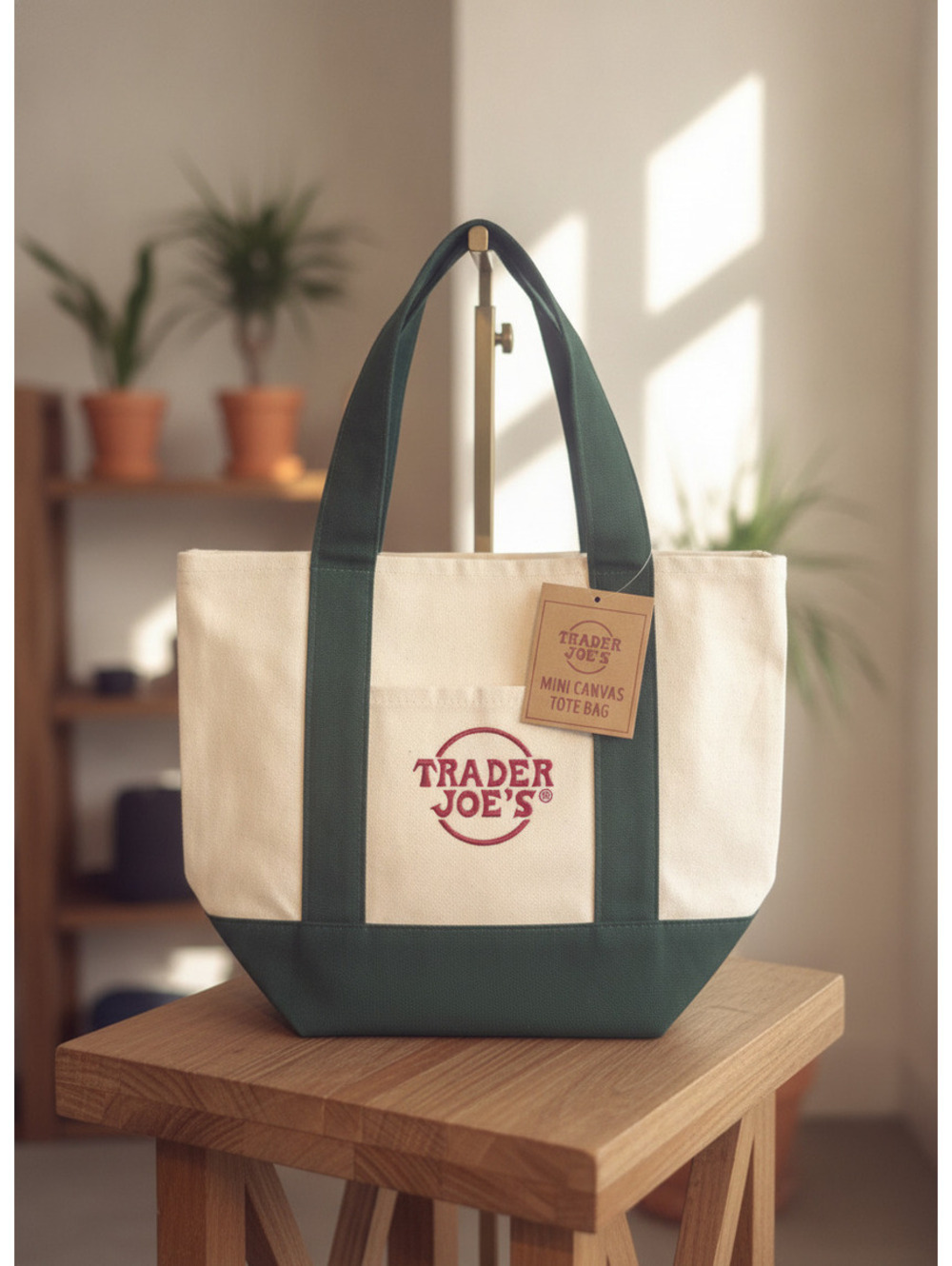 Trader Joe's Mini Canvas Tote Bag